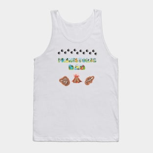 Prehistoric Dad - funny dinosaur shaped letters gift for dad Tank Top